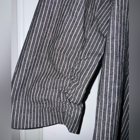 HAVE Open Grey Pinstripe lightweight Jacket 3/4 sleeves - Picture 4 of 10